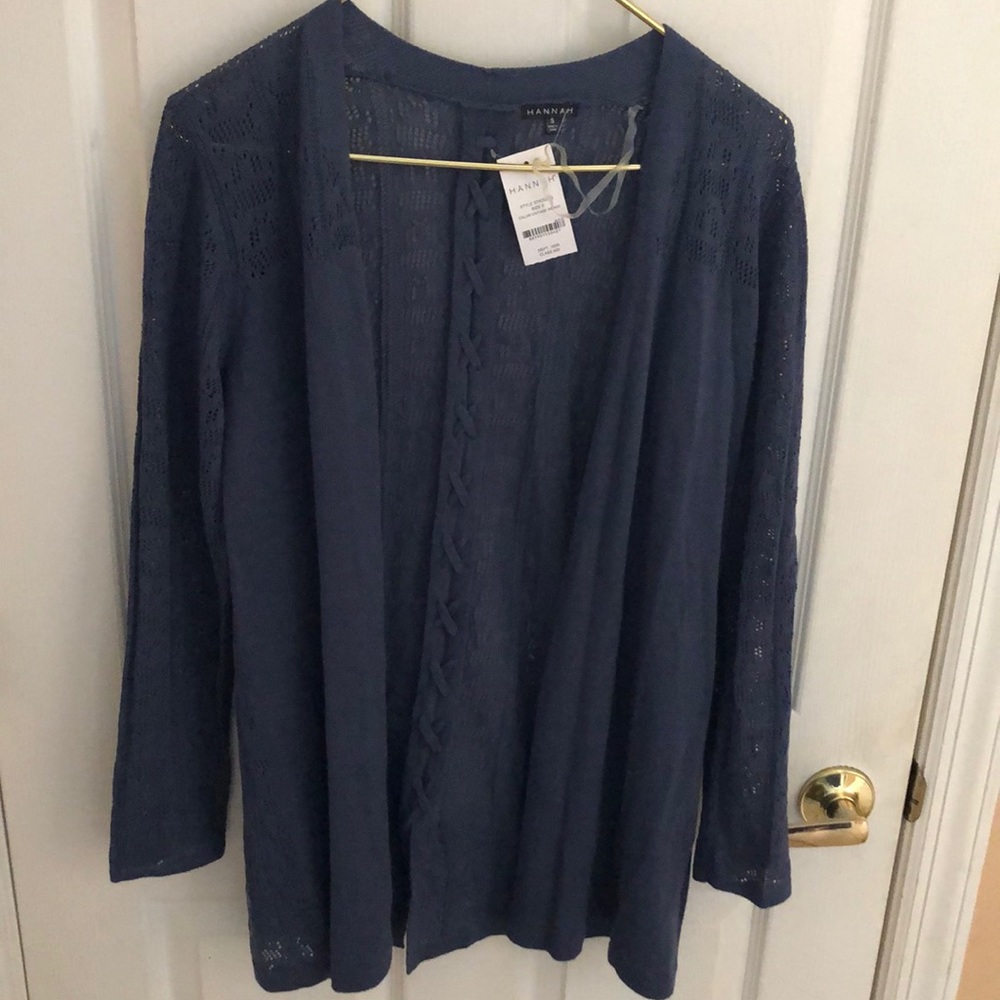 Hannah Open Front Sweater Cardigan Sz Small